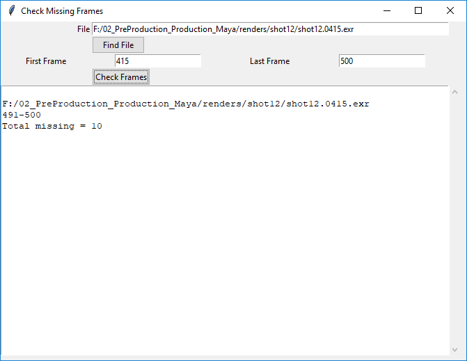 Missing Files GUI